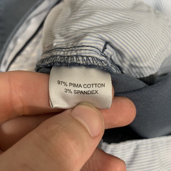 Peter Millar Pants Mens 38x35 Blue Straight Leg Flat Front Preppy - Picture 8 of 8